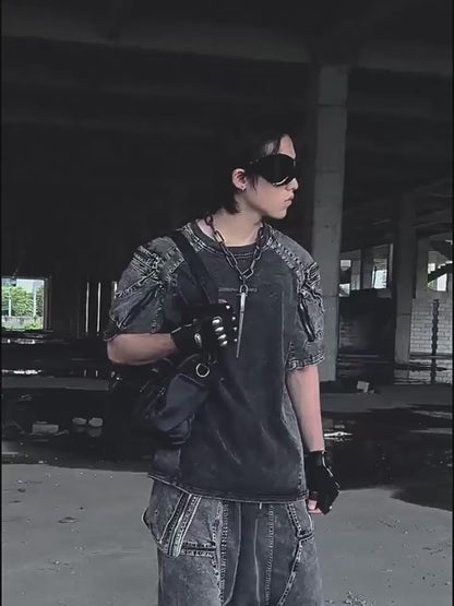 Wasteland Style 3D Cargo Pockets Tech T-Shirt