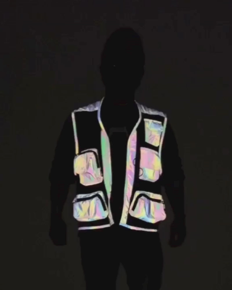 Functional Multi-Pocket Colorful Reflective Vest