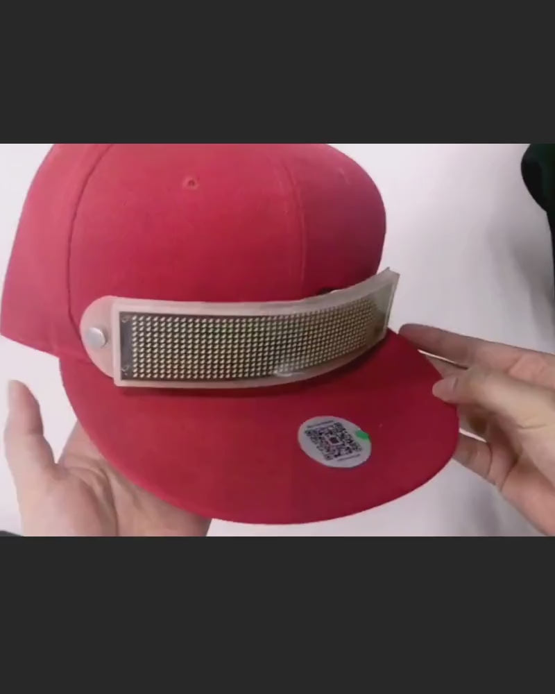 Dance Miracle Cyberpunk LED Display Cap ( Customizable Text And Image Available)