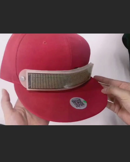 Dance Miracle Cyberpunk LED Display Cap ( Customizable Text And Image Available)