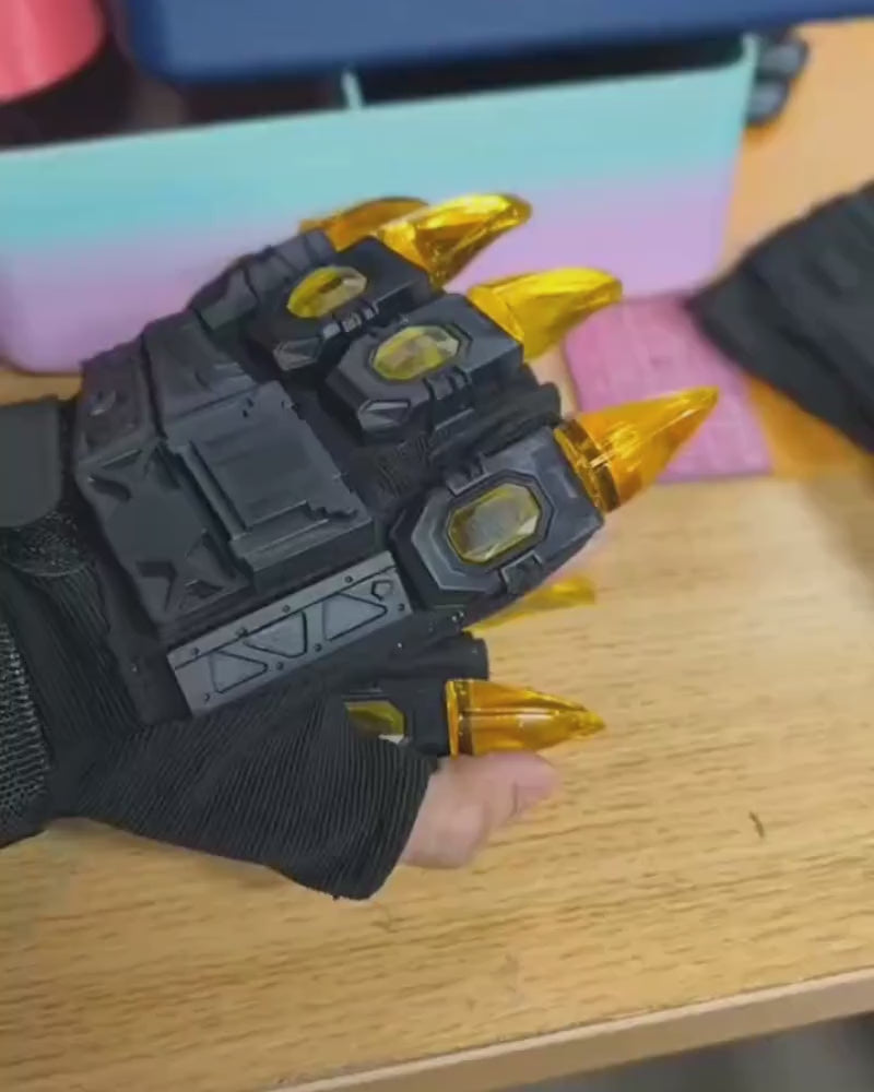 Cyberpunk Mecha-Tech Armor Finger Gloves