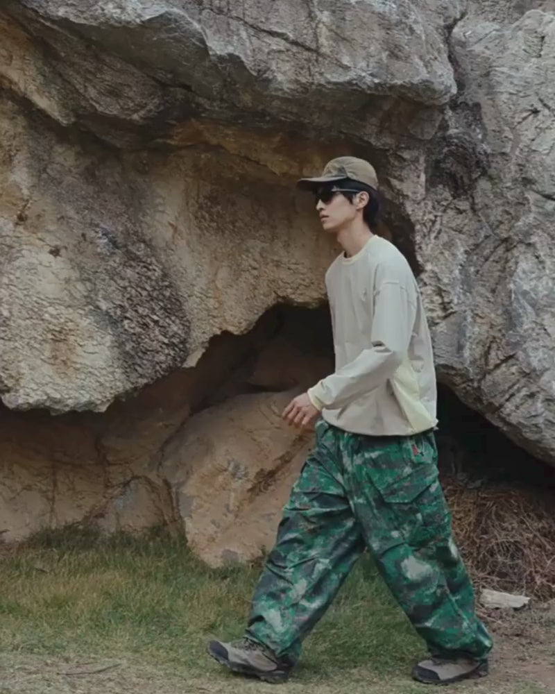 Outdoor Hiking Unisex Lightweight Baggy Camo Pants