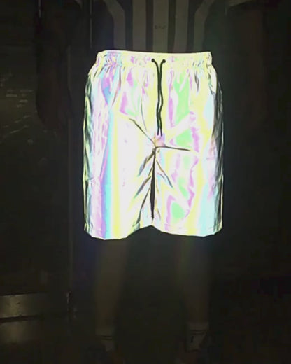 Techwear Rave Clothing Reflective Shorts