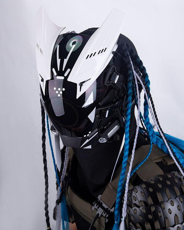 Revenge Warrior Dreadlocks Cyberpunk Mask - Techwear Official