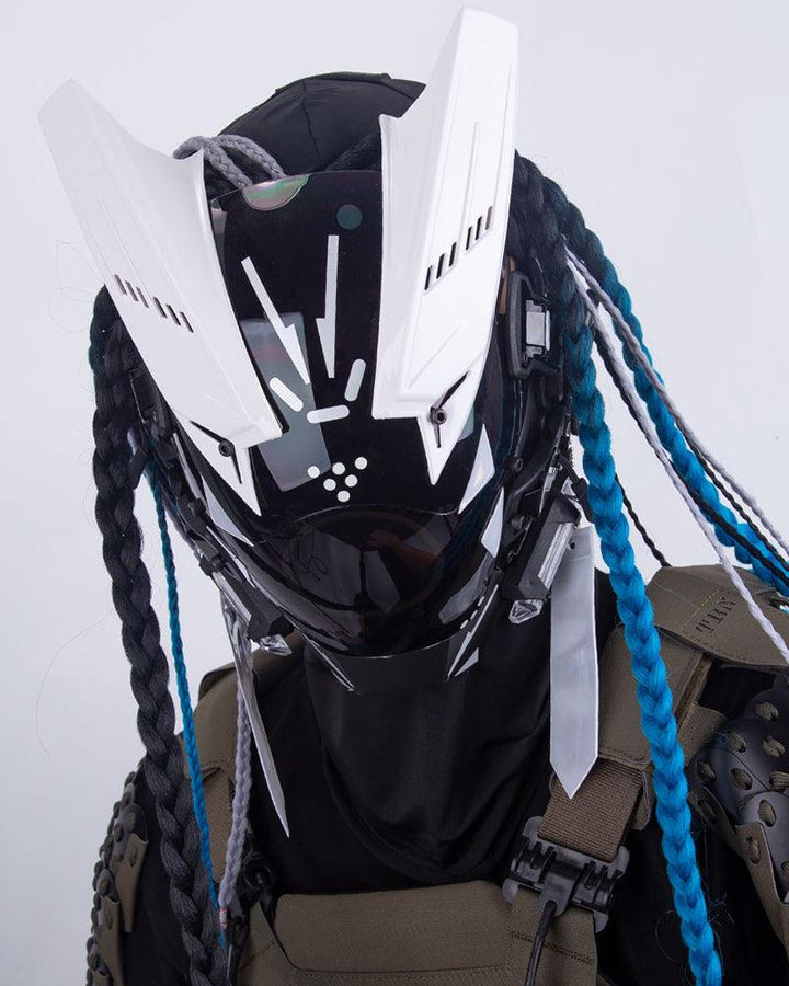 Revenge Warrior Dreadlocks Cyberpunk Mask - Techwear Official
