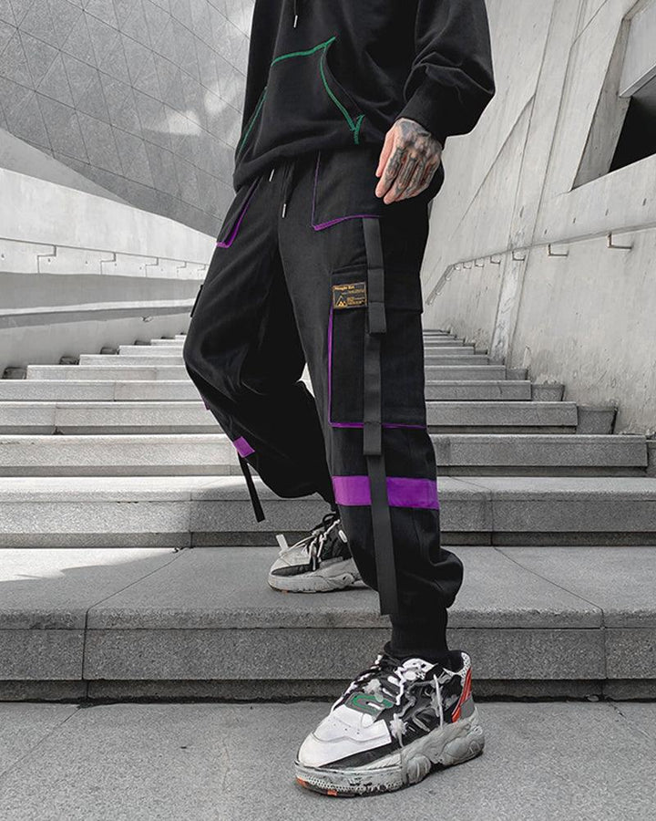 Riddle Me This Patchwork Cargo Pants - Techwear Official