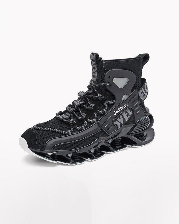 High Top Black Platform Sneakers | CYBER TECHWEAR®