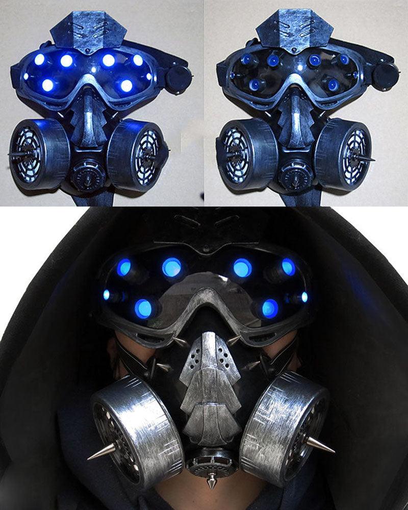 Shining Diamond Steampunk Goggles And Mask (Sold Separately) - Techwear Official