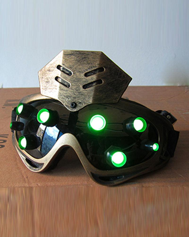 Shining Diamond Steampunk Goggles And Mask (Sold Separately) - Techwear Official