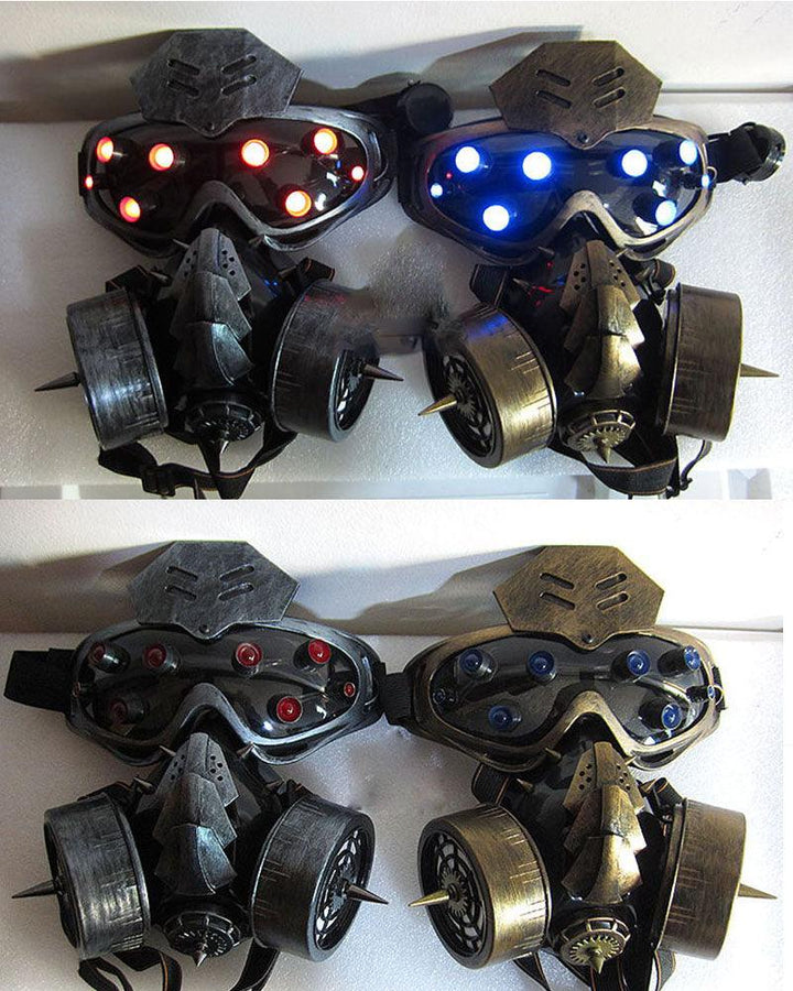 Shining Diamond Steampunk Goggles And Mask (Sold Separately) - Techwear Official