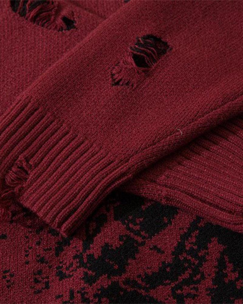 SHOW XIN DOU Print Sweater - Techwear Official