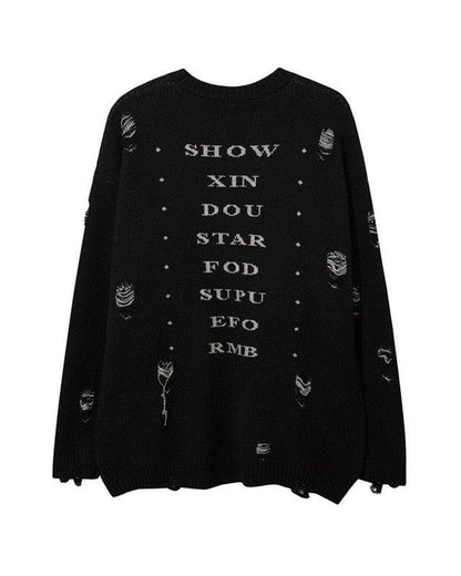 SHOW XIN DOU Print Sweater - Techwear Official