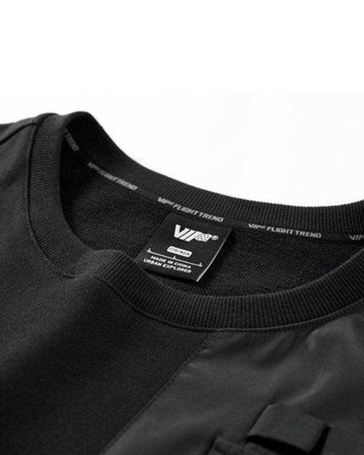 Side to Side Cargo Sweatshirt - Techwear Official