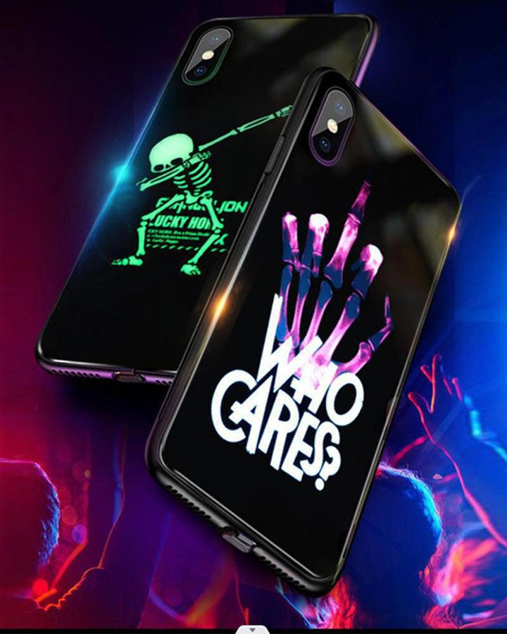 Skeleton Carnival Cyber LED Flash Phone Case - Techwear Official