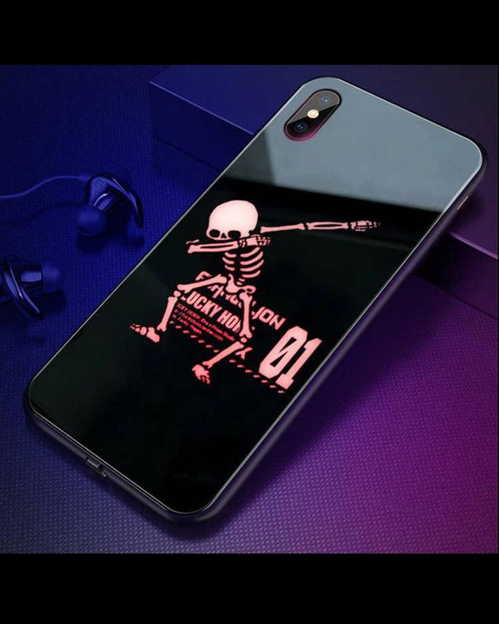 Skeleton Carnival Cyber LED Flash Phone Case - Techwear Official