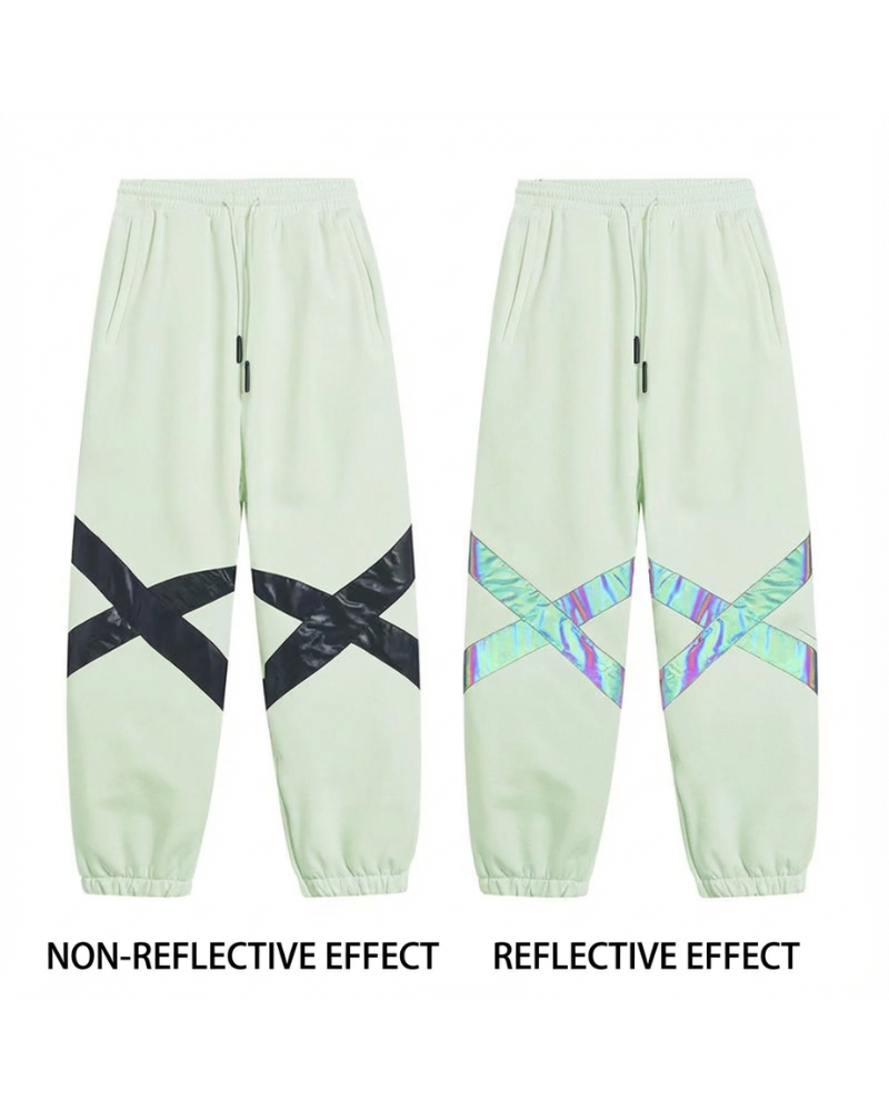 Ski Wear Neon Reflective Baggy Snow Pants -Unisex