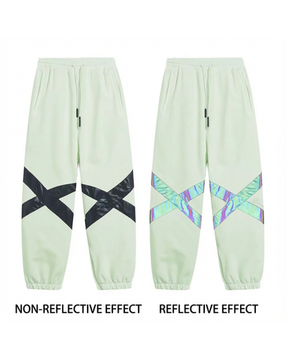 Ski Wear Neon Reflective Baggy Snow Pants -Unisex