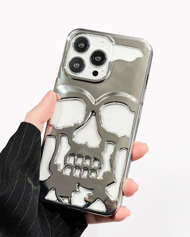 Skull Cutout Punk Phone Case - Techwear Official