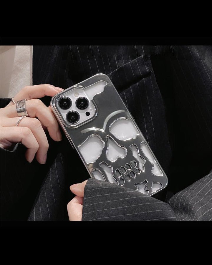 Skull Cutout Punk Phone Case - Techwear Official