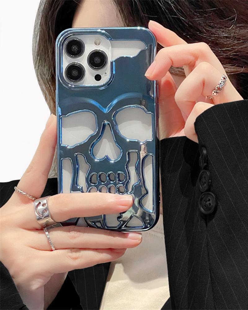 Skull Cutout Punk Phone Case - Techwear Official