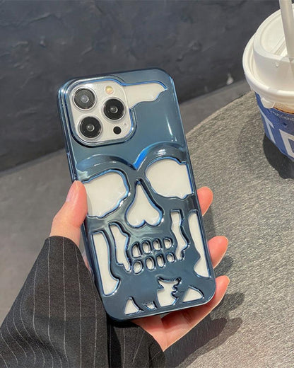Skull Cutout Punk Phone Case - Techwear Official