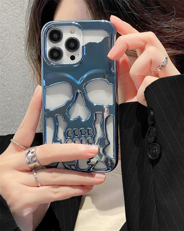Skull Cutout Punk Phone Case - Techwear Official
