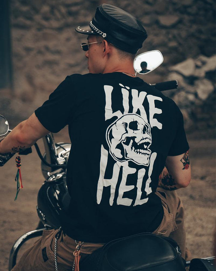 Skull Hip-hop Rock Punk T-Shirt - Techwear Official