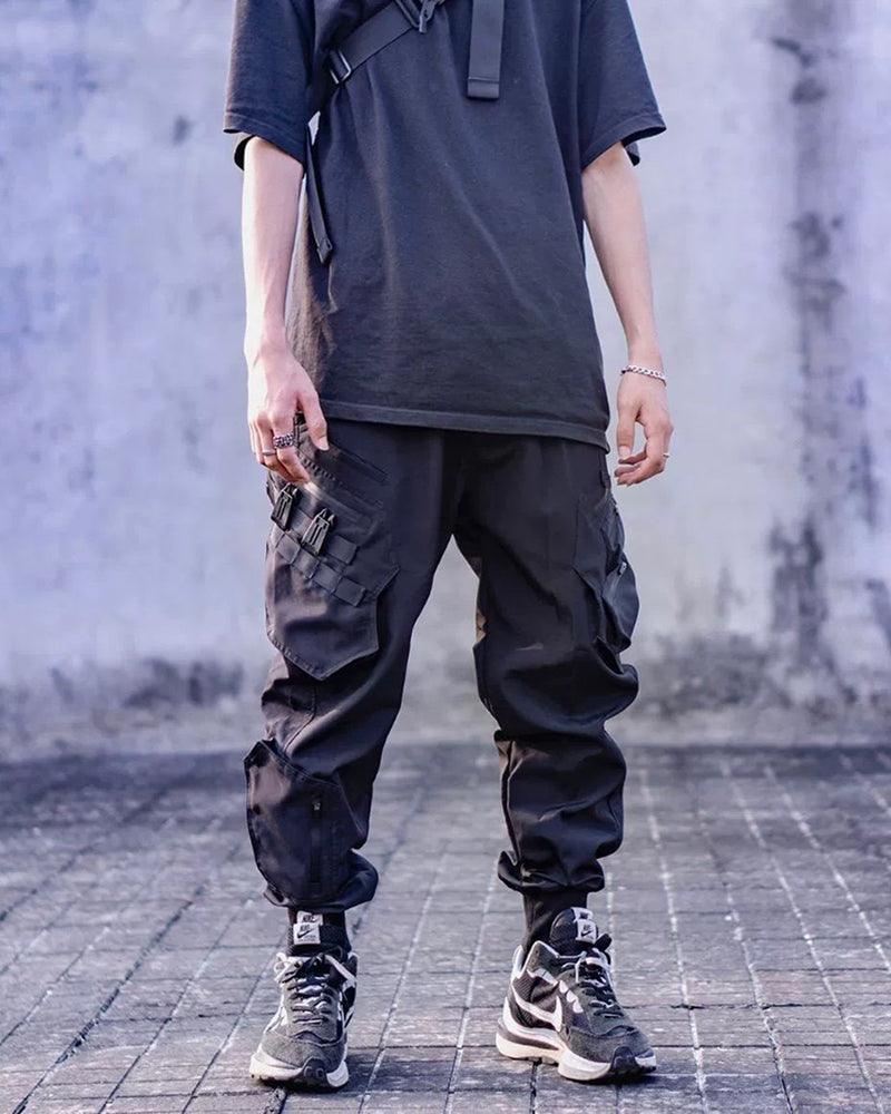 Techwear Airborne Multi-Pocket Black Cargo Pants – Techwear Official