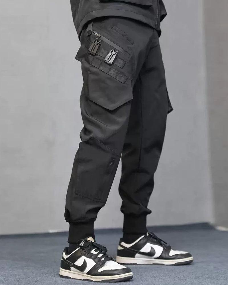 Techwear Airborne Multi-Pocket Black Cargo Pants – Techwear Official