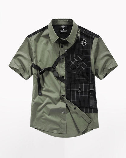 Techwear T-shirts,tactical shirt,mens black tees,cargo t-shirt men&