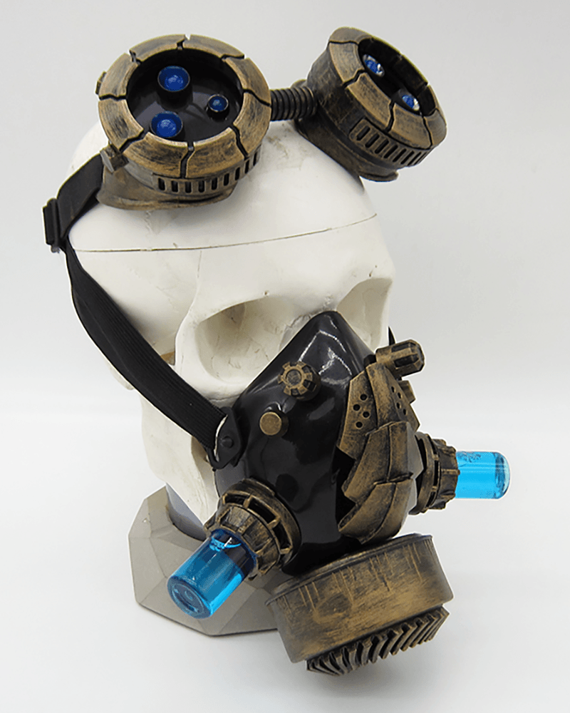 Steampunk Glow Goggles And Mask (Sold Separately) - Techwear Official