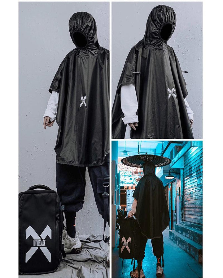 Street Walk Backpack With Raincoat - Techwear Official