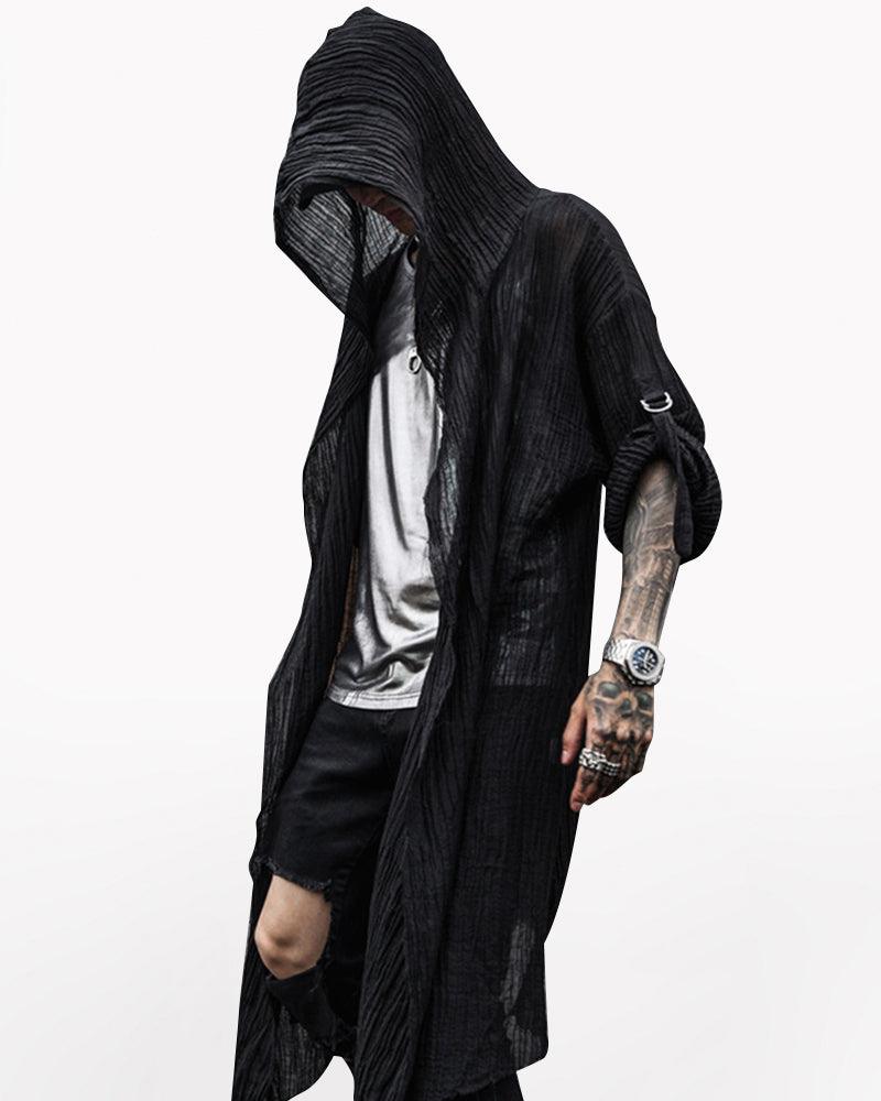 Techwear Shirt,ninja style,street goth style,black shirt,japanese techwear,japanese style clothing,streetwear shirt,black streetwear shirt,goth style men,punk goth style