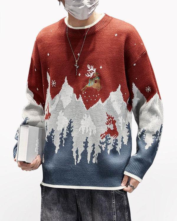 Sweet Christmas Kiss Atmosphere Knit Sweater - Techwear Official