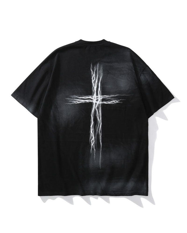 Tears In Heaven Cross T-Shirt - Techwear Official