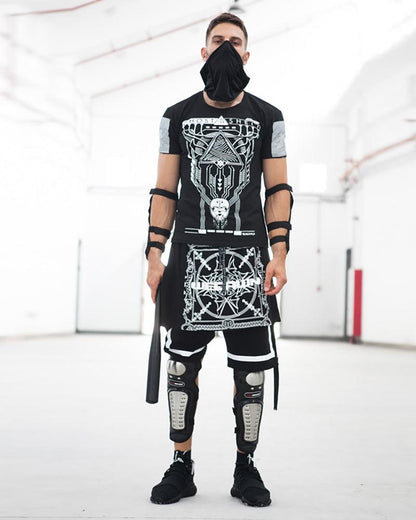 Techwear Cyber Rock Punk Shorts - Techwear Official