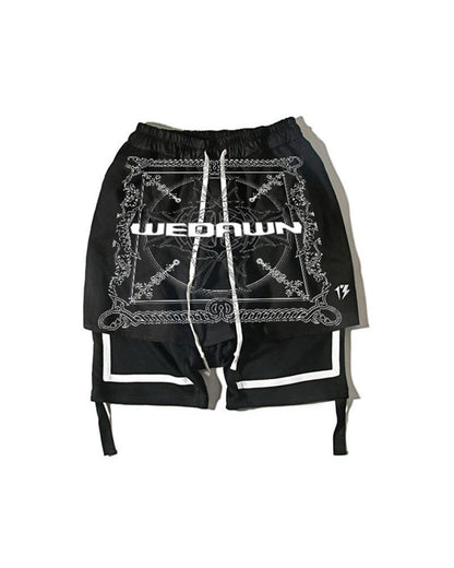 Techwear Cyber Rock Punk Shorts - Techwear Official