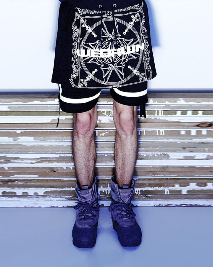 Techwear Cyber Rock Punk Shorts - Techwear Official