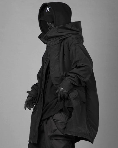 techwear jacket, tech jacket,cyberpunk jacket, cyberpunk techwear jacket, cyberpunk samurai jacket, samurai jacket cyberpunk,techwear coat,long coat,long black coat,techwear,tech wear,affordable techwear,techwear fashion,Japanese techwear,techwear outfits,futuristic clothing,cyberpunk clothing,cyberpunk techwear