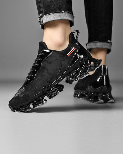 Techwear Frosted Leather Sneakers - Techwear Official