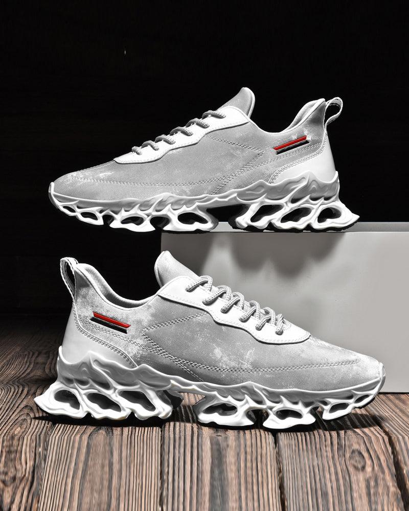 Techwear Frosted Leather Sneakers - Techwear Official