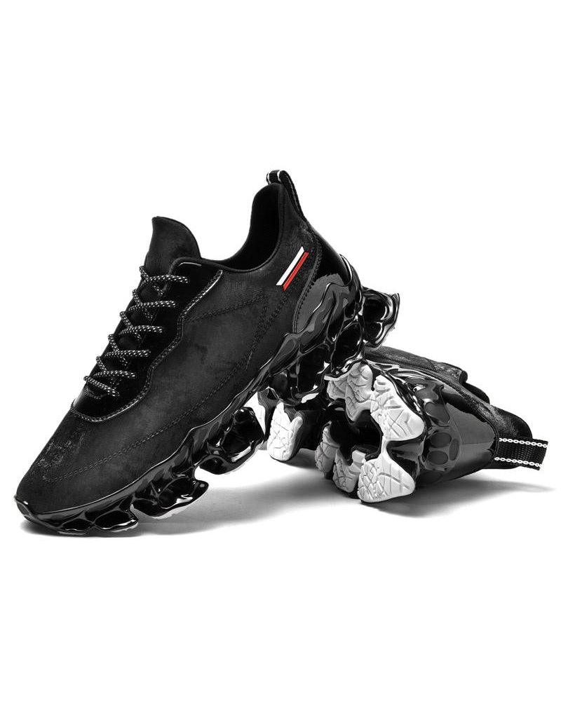 Techwear Frosted Leather Sneakers - Techwear Official