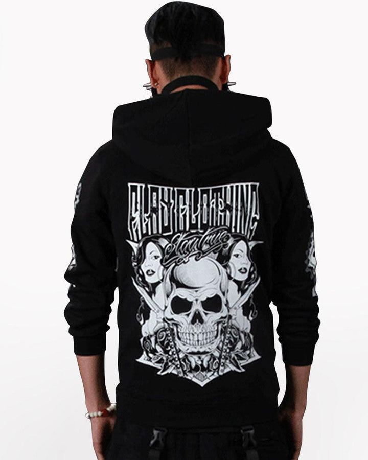 Techwear Hip-Hop Punk Skull Hoodie - Techwear Official