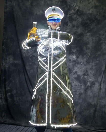 Techwear Led Dj Performance Light-up Costume（Hat And Clothing） - Techwear Official