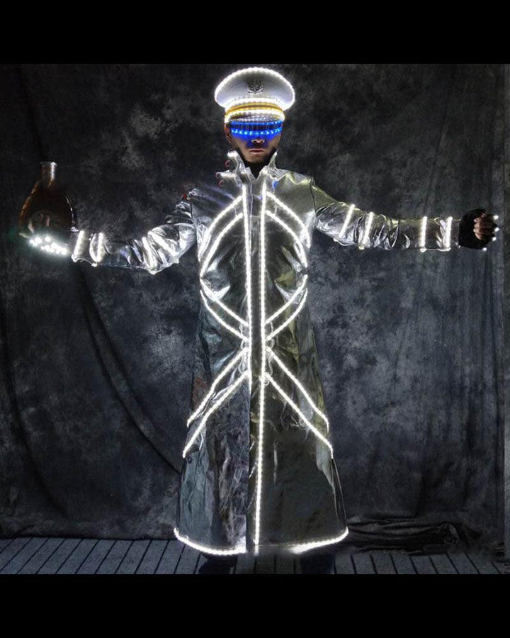 Rave Clothing Led Dj Performance Light-up Costume(Hat And Clothing ...