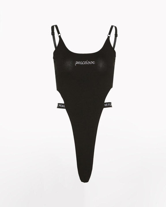 Techwear Letter Suspender Bodysuit Techwear Official