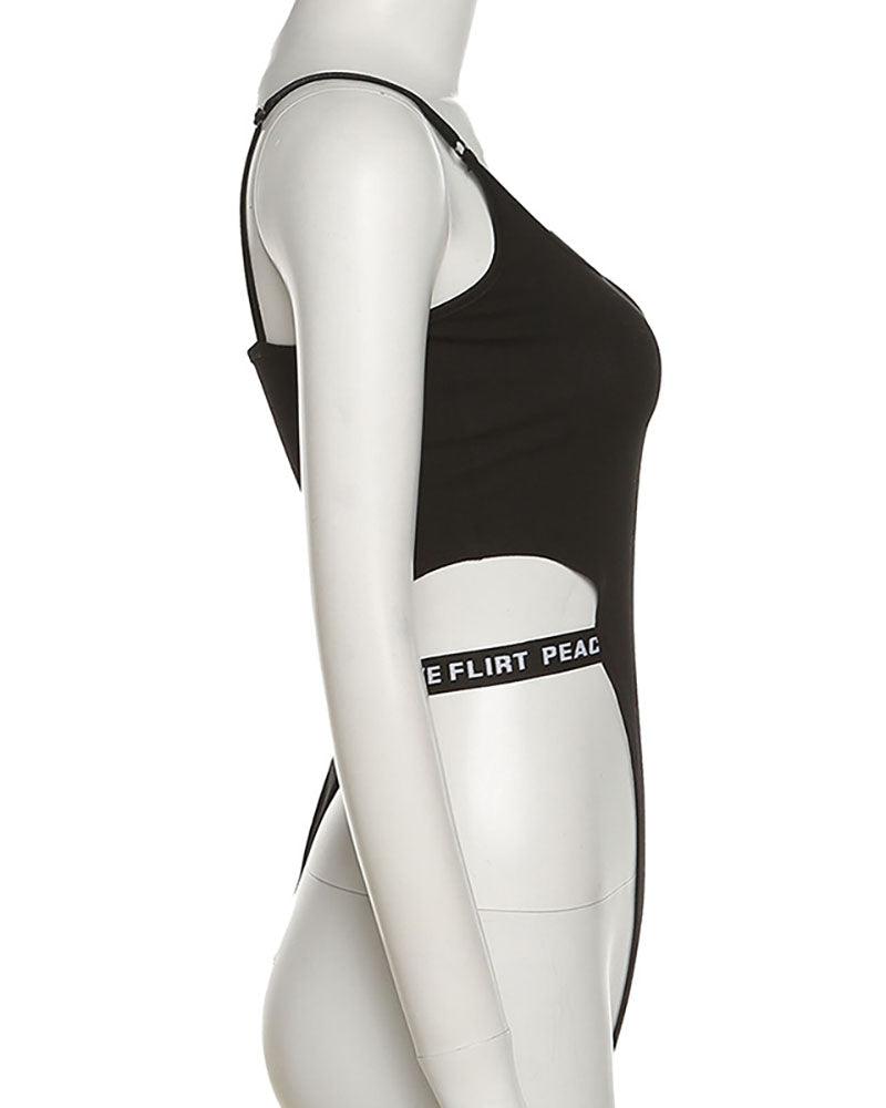 Techwear Letter Suspender Bodysuit Techwear Official