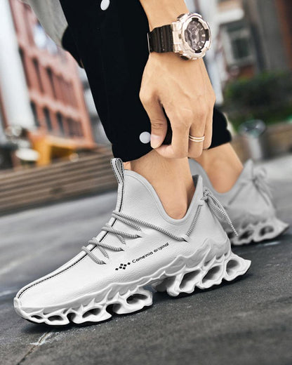 Techwear Microfiber Leather Sneakers - Techwear Official