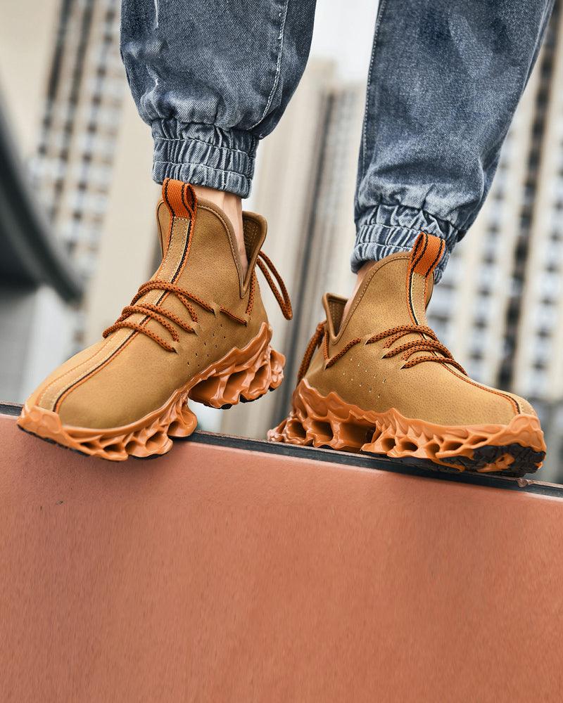 Techwear Microfiber Leather Sneakers - Techwear Official