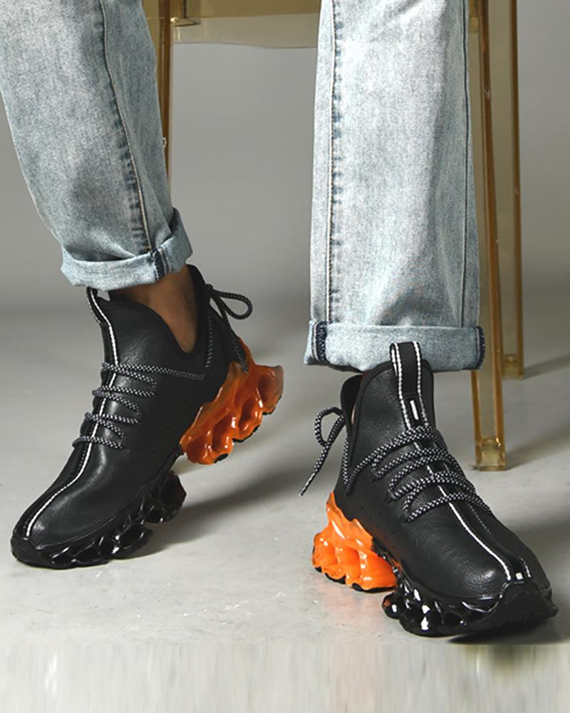 Techwear Microfiber Leather Sneakers - Techwear Official